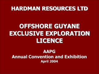 HARDMAN RESOURCES LTD