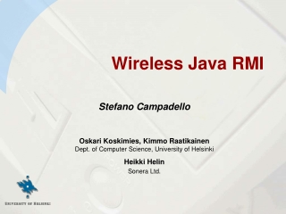 Wireless Java RMI