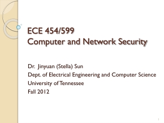 ECE 454/599 Computer and Network Security