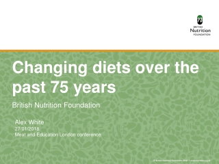 Changing diets over the past 75 years