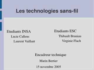 Les technologies sans-fil