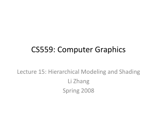 CS559: Computer Graphics