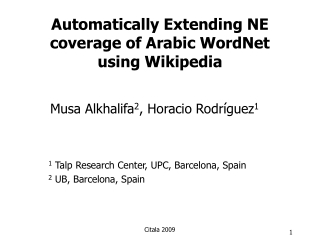 Automatically Extending NE coverage of Arabic WordNet using Wikipedia