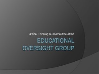 Educational Oversight Group