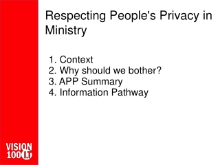 Respecting People's Privacy in Ministry