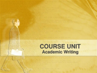 COURSE UNIT