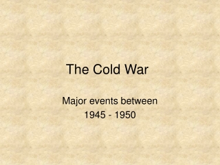 The Cold War