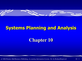 Systems Planning and Analysis