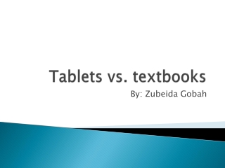 Tablets vs. textbooks