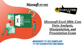 Microsoft 77-727 Dumps PDF 100% Authentic & Unique Guideline