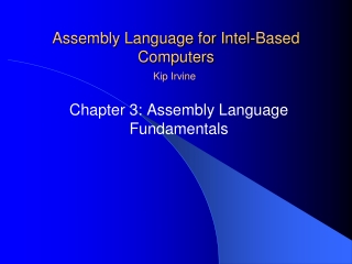 Assembly Language for Intel-Based Computers