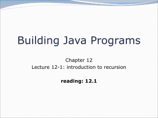 Building Java Programs