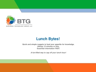 Lunch Bytes!