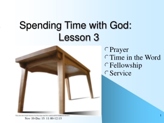 Spending Time with God: Lesson 3