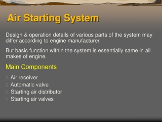 Air Starting System