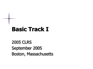 Basic Track I