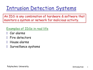 Intrusion Detection Systems