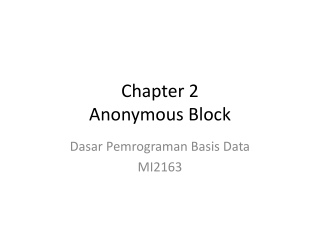 Chapter 2 Anonymous Block