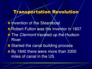 Transportation Revolution