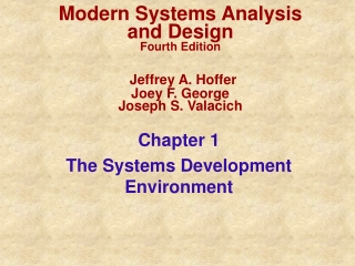 Chapter 1 The Systems Development Environment