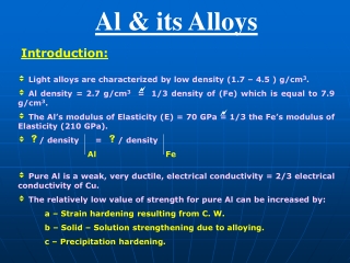 Al &amp; its Alloys