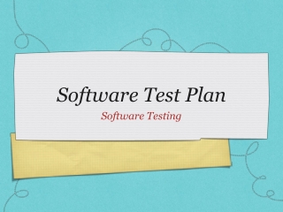 Software Test Plan