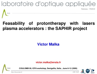 Feasability of protontherapy with lasers plasma accelerators : the SAPHIR project