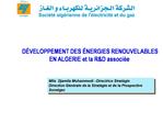 D VELOPPEMENT DES NERGIES RENOUVELABLES EN ALGERIE et la RD associ e