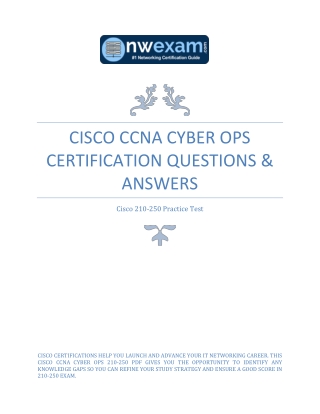 Cisco CCNA Cyber Ops Certification Questions Answers