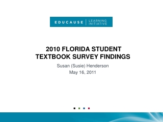 2010 Florida Student Textbook Survey Findings