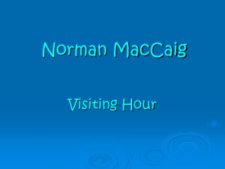 Norman MacCaig