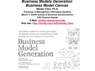 Business Models Generation Business Model Canvas