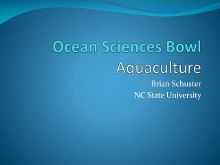 Ocean Sciences Bowl Aquaculture