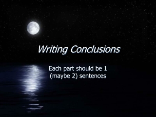 Writing Conclusions