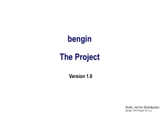 bengin The Project Version 1.0