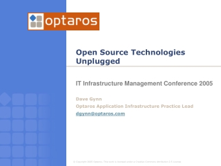 Open Source Technologies Unplugged