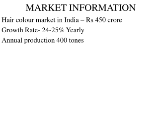 MARKET INFORMATION