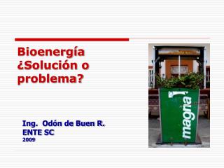 Bioenergía ¿Solución o problema?