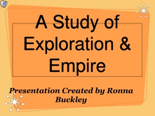 A Study of Exploration &amp; Empire