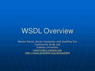 WSDL Overview