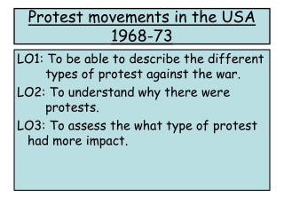 Protest movements in the USA 1968-73