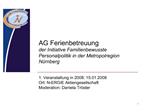 AG Ferienbetreuung der Initiative Familienbewusste Personalpolitik in der Metropolregion N rnberg