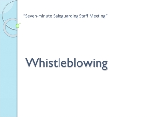 Whistleblowing