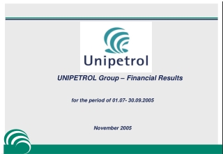 UNIPETROL Group – Financial Results