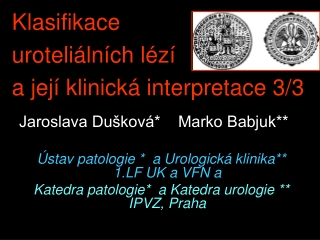 Klasifikace uroteliálních lézí a její klinická interpretace 3/3