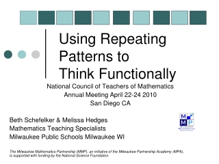 Using Repeating Patterns to Think Functionally