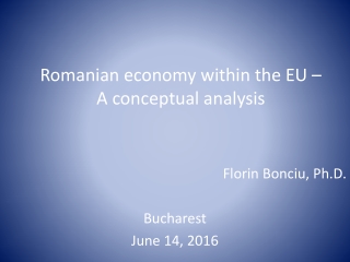 Romanian economy within the EU – A conceptual analysis