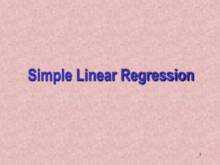 Simple Linear Regression