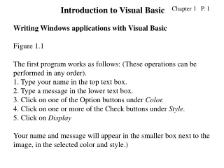 Writing Windows applications with Visual Basic Figure 1.1