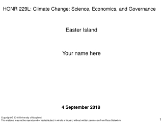 HONR 229L: Climate Change: Science, Economics, and Governance